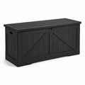 Baule da giardino in plastica nera 120x50x60 cm