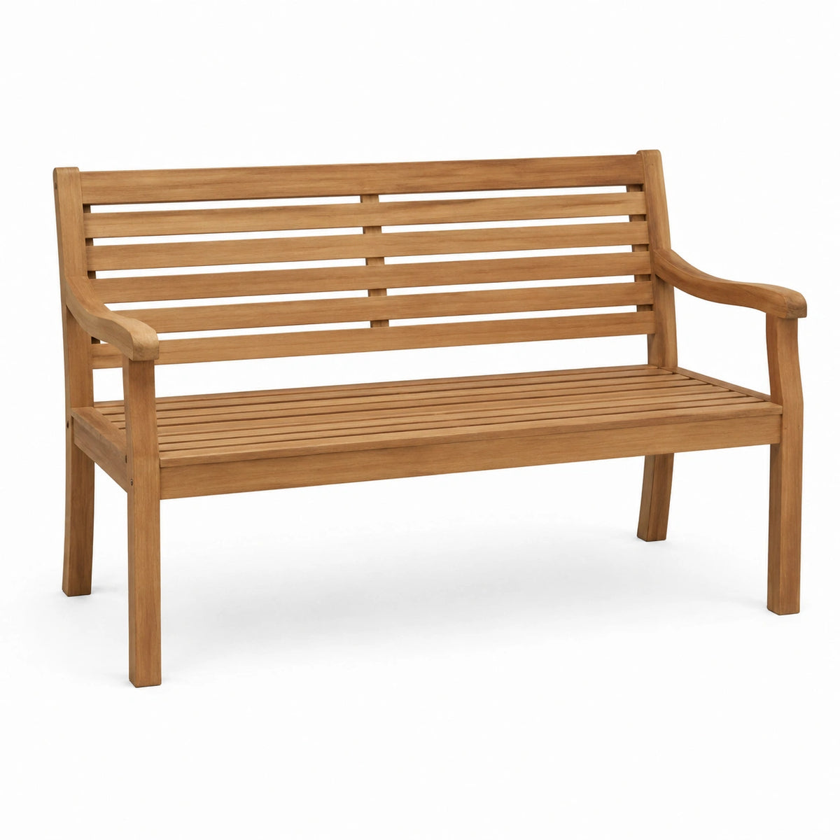 Panchina da giardino in legno teak con finitura ad olio 120x60x90 cm